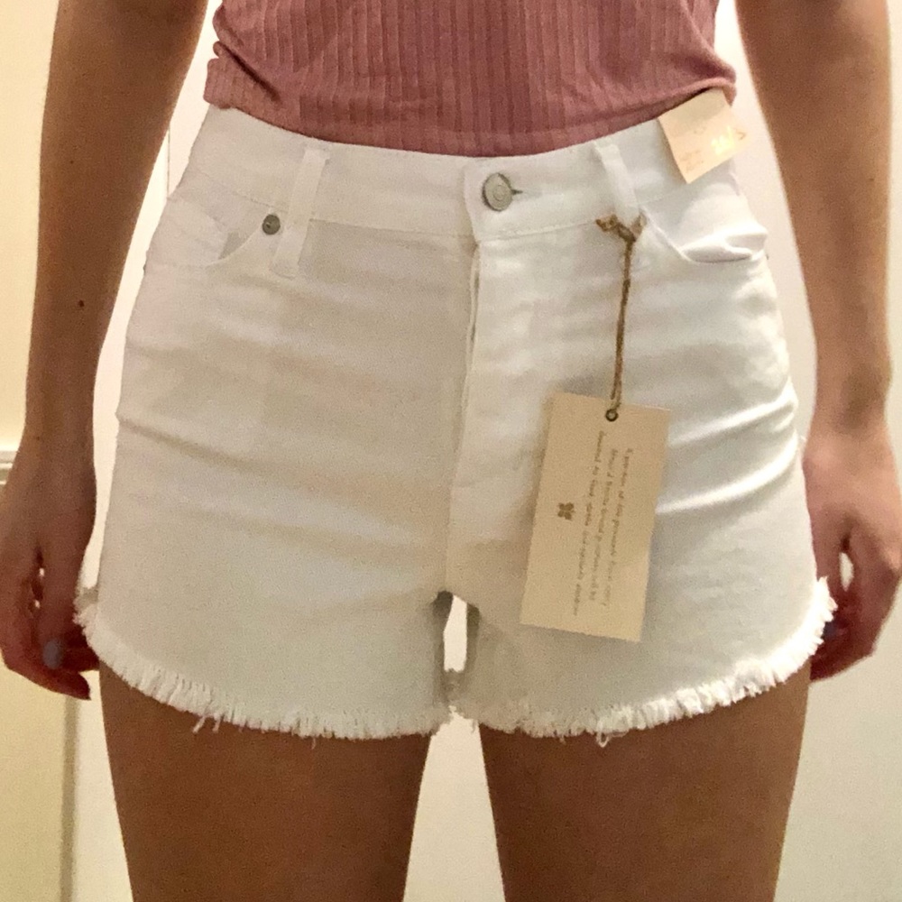NWT Altar'd State White Jean Shorts